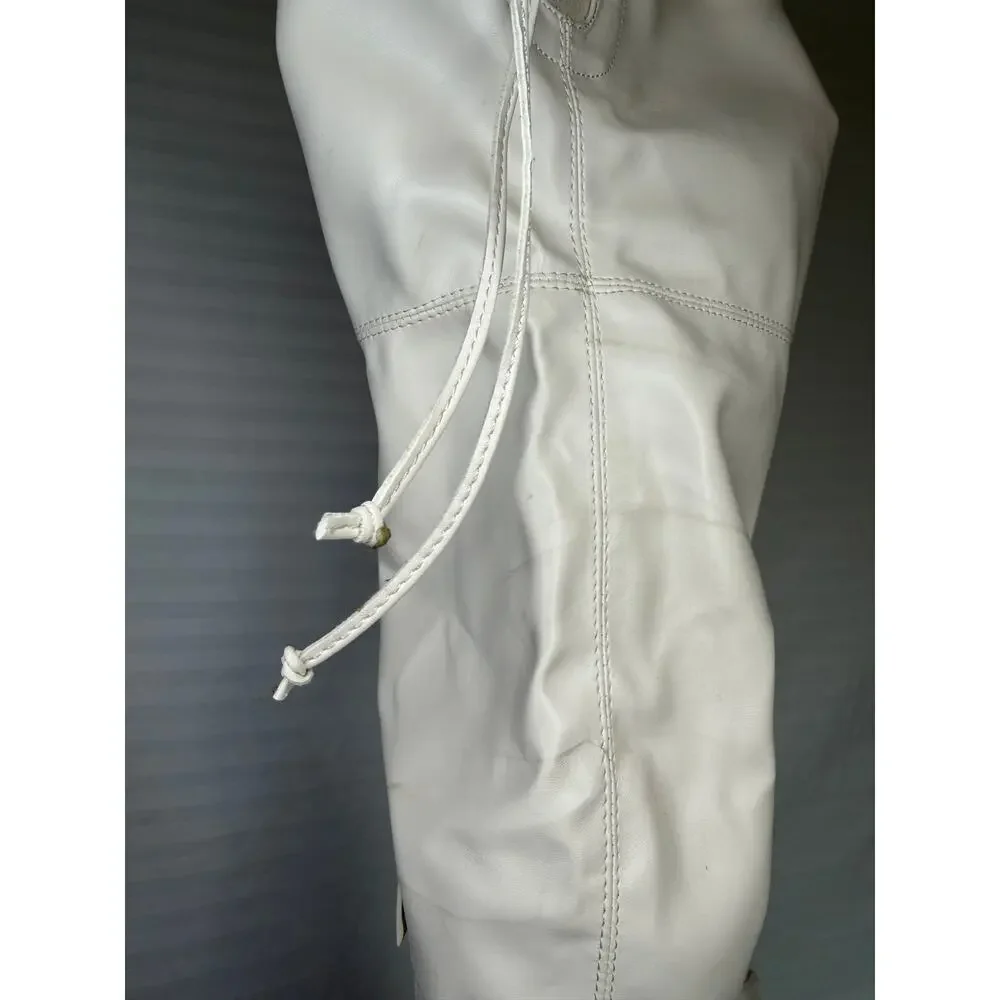 Top Guy Ravi-1 Ivory OTK Platform Lug Boots Women’s Size 8 Medium Calf
